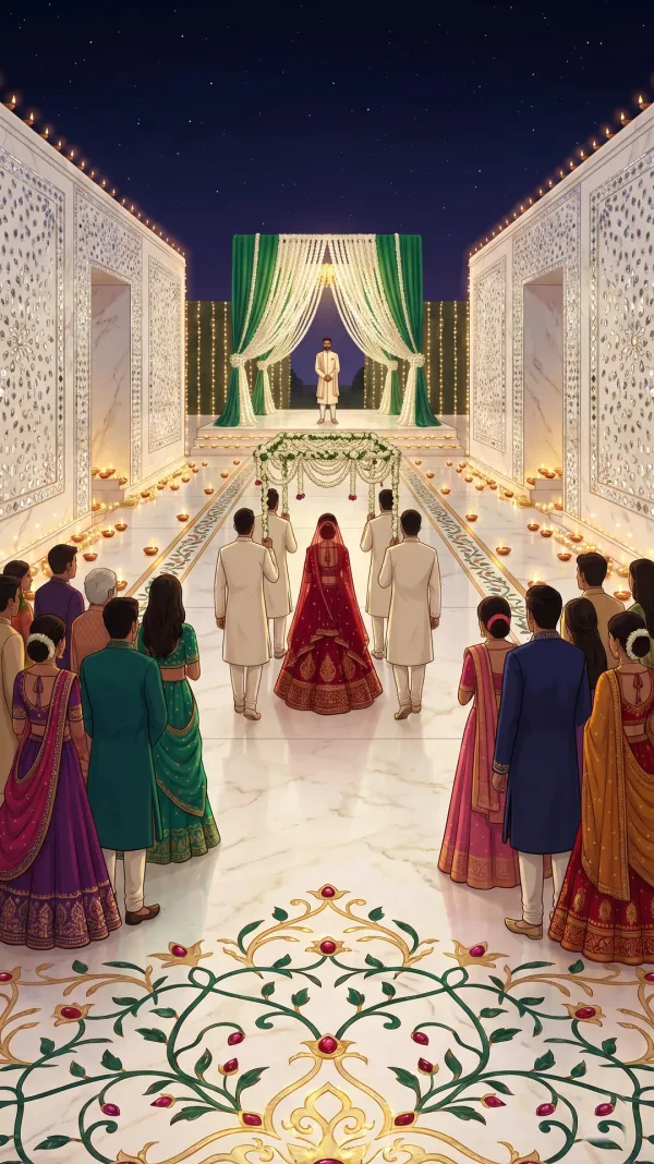 Sheesh Mahal wedding invitation design